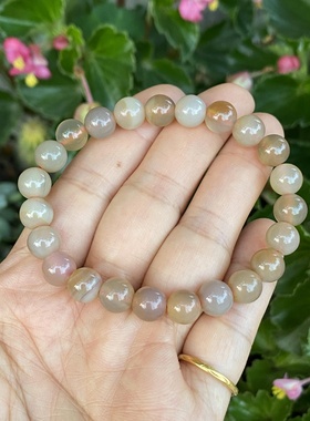 天然无烧原矿玛瑙手串女款复古风