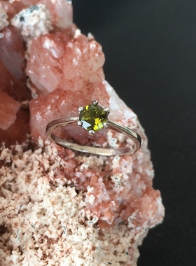 925银巴西蓝碧玺原色戒指指