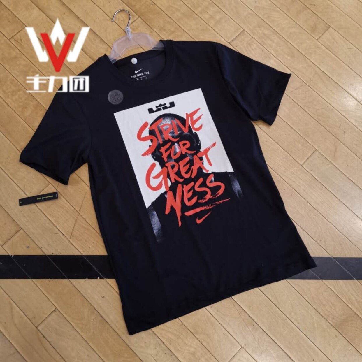 耐克男子詹姆斯T恤纯棉圆领篮球运动训练休闲短袖CW5336-010-100