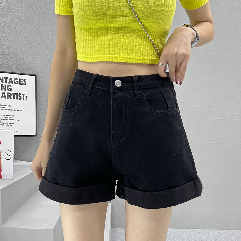 直筒短裤弹力夏季显瘦图片