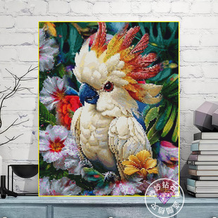 高颜值葵花凤头鹦鹉钻石画动物鸟类成人5diy手工砖石刺绣2026新款