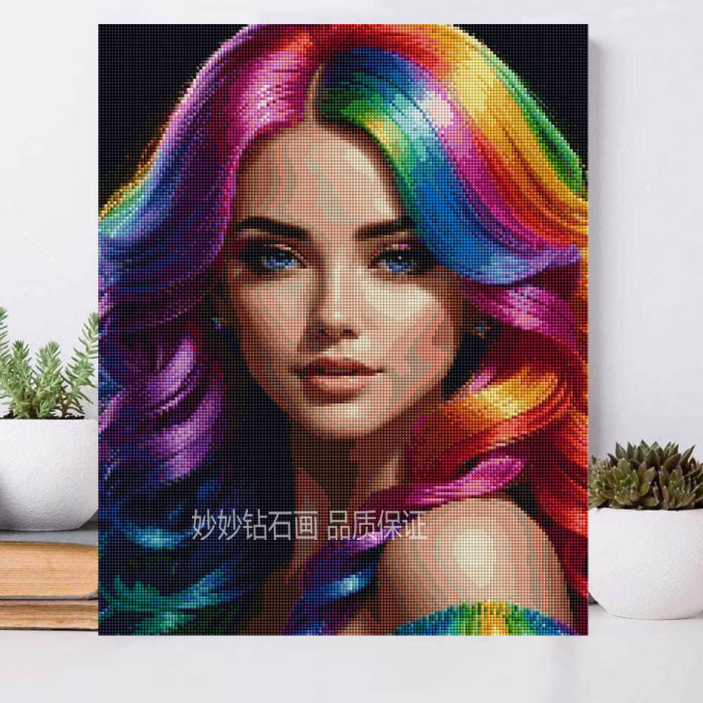 美女理发店钻石画发型年轻人高颜值手工5DIY成人砖石十字绣装饰画,居家布艺,钻石绣,淘宝优惠券,粉丝福利购,淘宝优惠卷