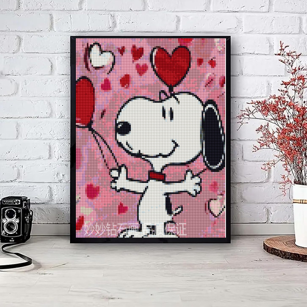 可爱解压治愈史努比满钻石画十字绣儿童成人5diy手工砖石2026新款,居家布艺,钻石绣,淘宝优惠券,粉丝福利购,淘宝优惠卷