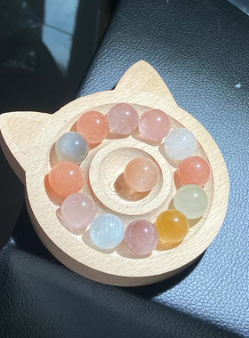 回收透闪拉丝彩兔毛白兔毛发晶手链猫眼满发马卡龙色系水晶手串