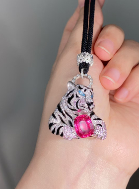 马亨盖尖晶石吊坠胸针两用款无暇纯玻璃体主石5ct !1.925ct钻石