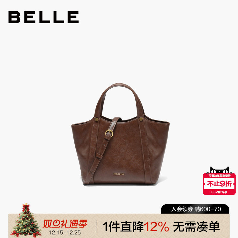 百丽2025冬季新款时尚慵懒菜篮子