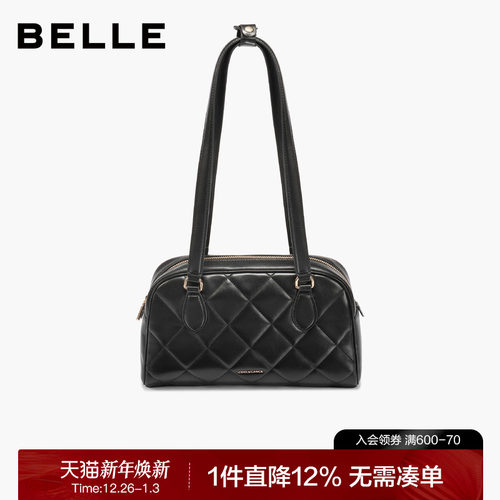 百丽25冬季新款时尚休闲波士顿包