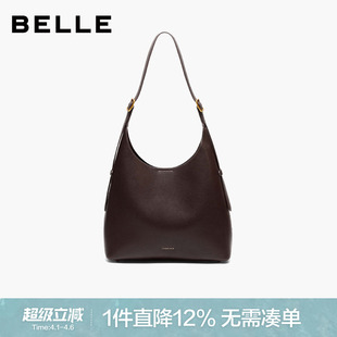 高级简约通勤单肩hobo包大容量水桶包BL879AX6 百丽包包女2026新款