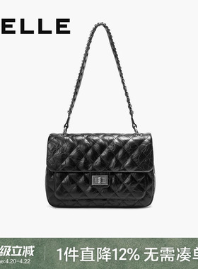 百丽包包女新款黑色质感通勤小香风链条单肩腋下包斜挎包BL768DX4