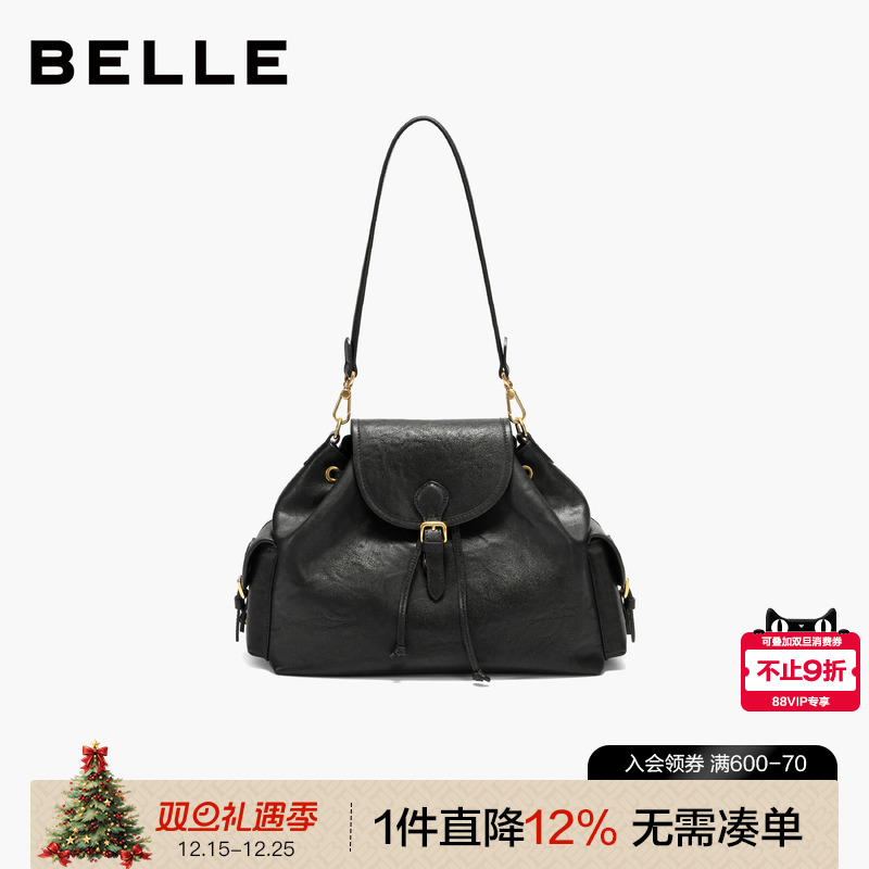 百丽2025新款时尚休闲单肩包背包