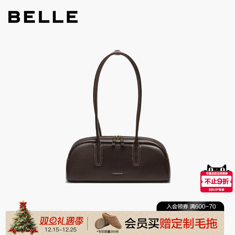 百丽云贝法棍包手提波士顿腋下包