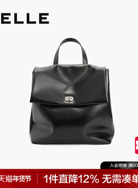 百丽包包女新款黑色休闲通勤学院风大容量背包男女双肩包M7899DX4