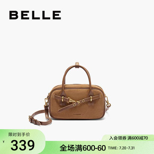 百麗包包女時(shí)尚 復(fù)古絨面絨面單肩斜挎手提波士頓包保齡球包7076CX
