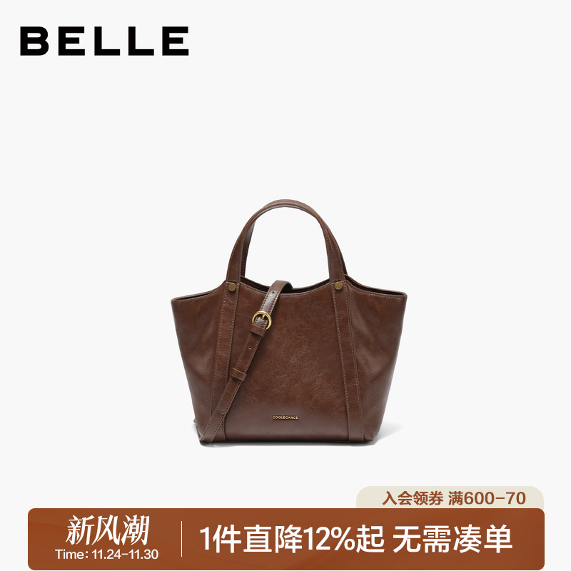 百丽2025冬季新款时尚慵懒菜篮子