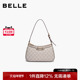 百丽包包女新款 老花通勤高级质感腋下包手提包单肩妈妈包X6645AX3