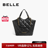 百丽包包女小香风托特包新款 通勤出行大容量单肩包手提包X6384DX2