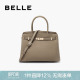 百丽包包女新款 鎏金岁月手提包质感铂金包单肩斜挎大号婚包X7242A
