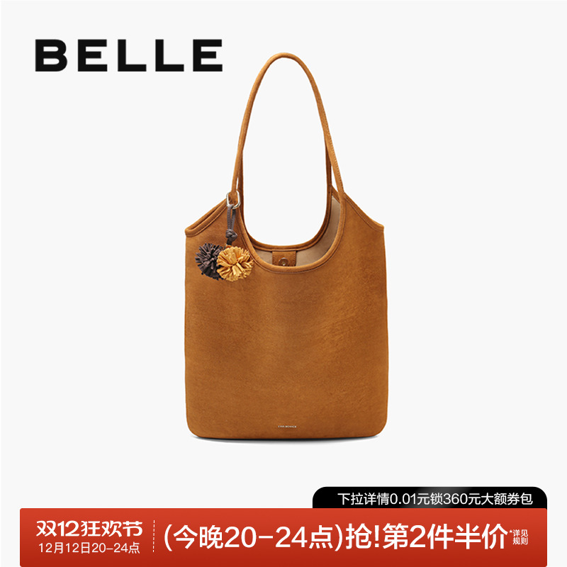 百丽25秋新时髦miu系复古托特包