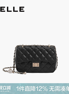 百丽包包女新款白色包气质百搭小香风链条包单肩包斜挎包X6782BX3