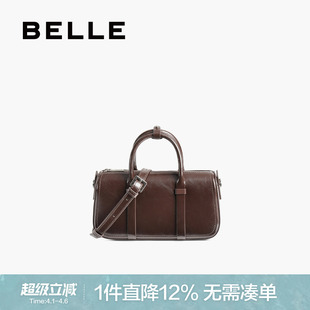波士顿包质感通勤单肩斜挎保龄球手提包BL825BX5 百丽包包女新款