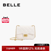 百丽包包女新时尚 百搭高级感小香风链条包菱格斜挎单肩包X6972BX4