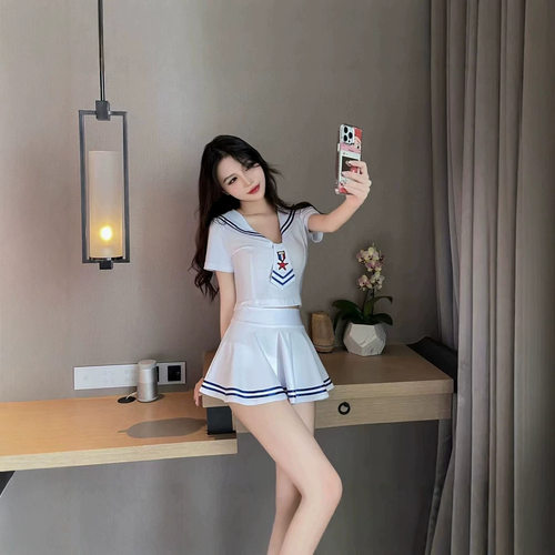 jk制服纯欲小个子学生性感辣妹水手服套装甜辣学院风2037