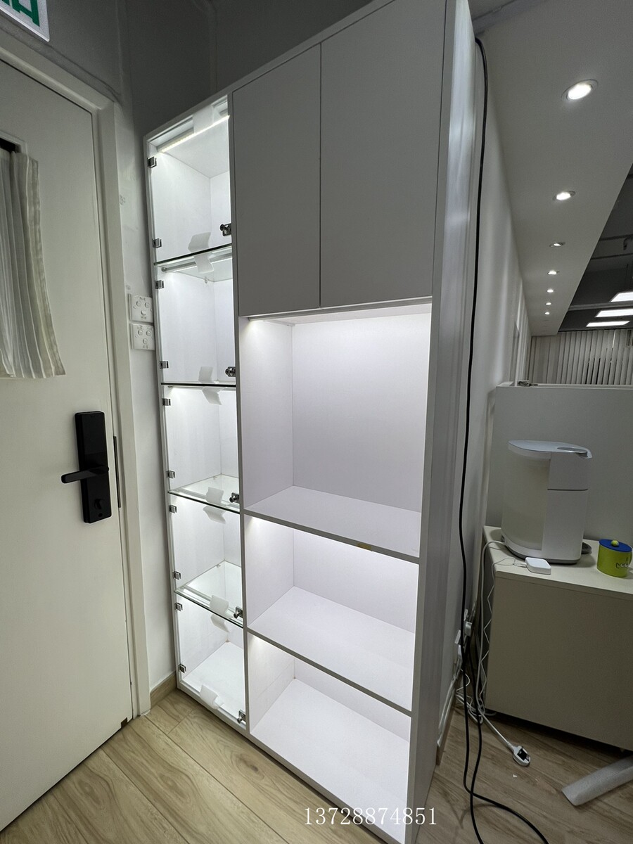 餐厅客厅收纳实木生态环保夹板木制玻璃柜手办潮玩乐高摆件展示柜