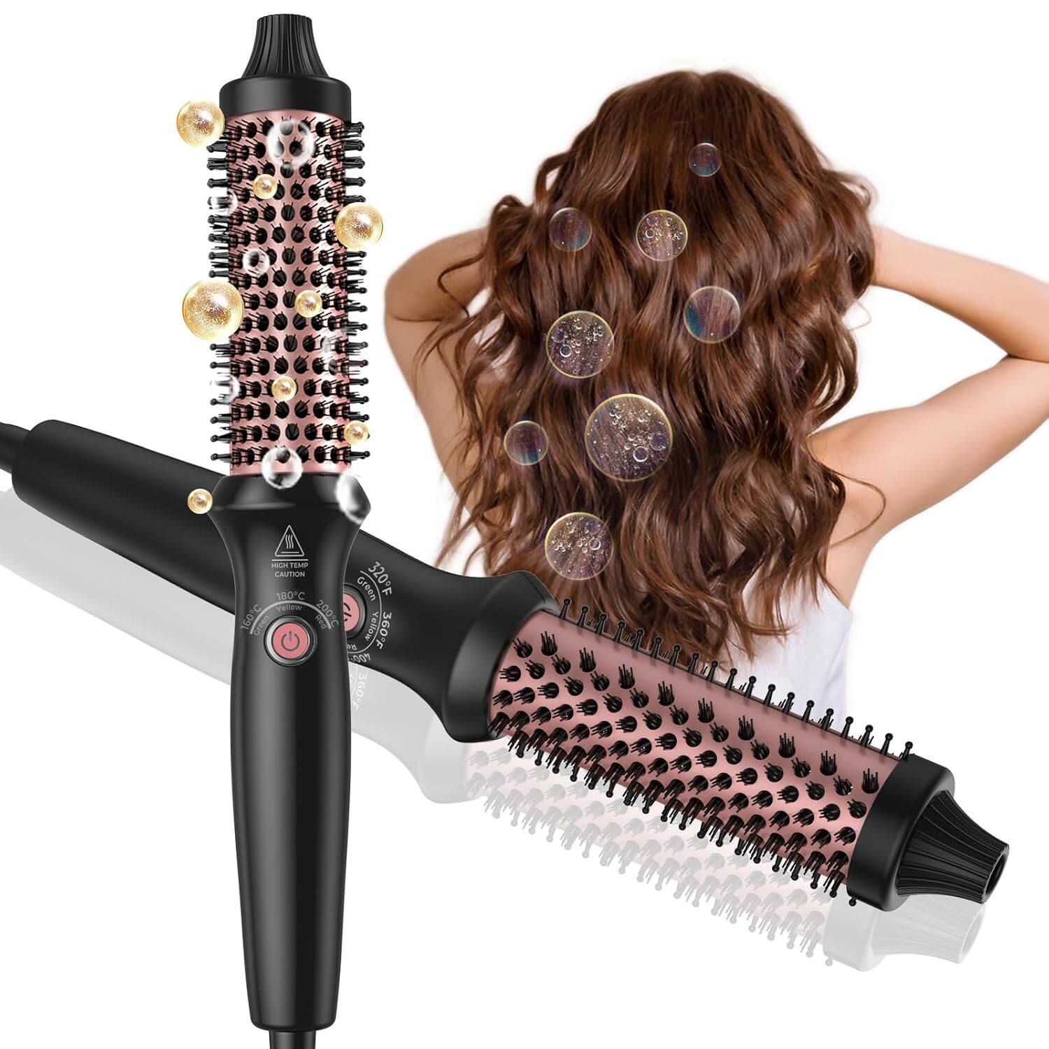 Thermal Brush大卷卷发棒便携直卷两用内扣不伤发蓬松短发神器男