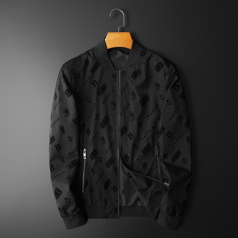 欧洲站2025年新款男士韩版修身夹克 春秋季外套上衣服