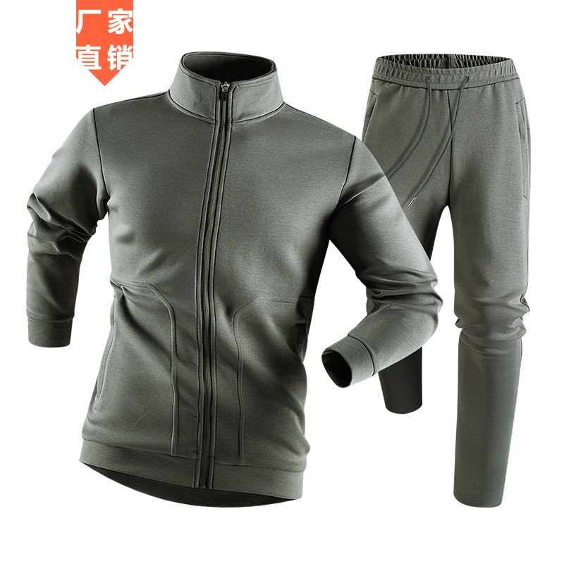 情侣卫衣两件套跑步健身春秋新款韩版潮流外套青年休闲运动套装男