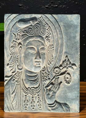 高浮雕菩萨像拓片模具禅意摆件