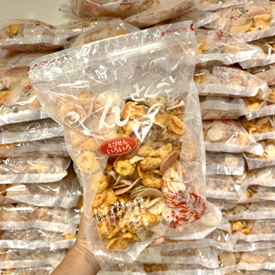 日本名古屋特产零食海鲜虾片仙贝故里综合混合味大包装280g