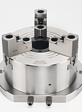 立式三爪液压卡盘标配硬爪高速动力夹头高精度油压6寸8寸10寸卡爪