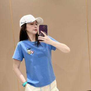 百搭设计感休闲体恤半袖 新款 505295显瘦洋气时尚 小版 圆领 型短袖