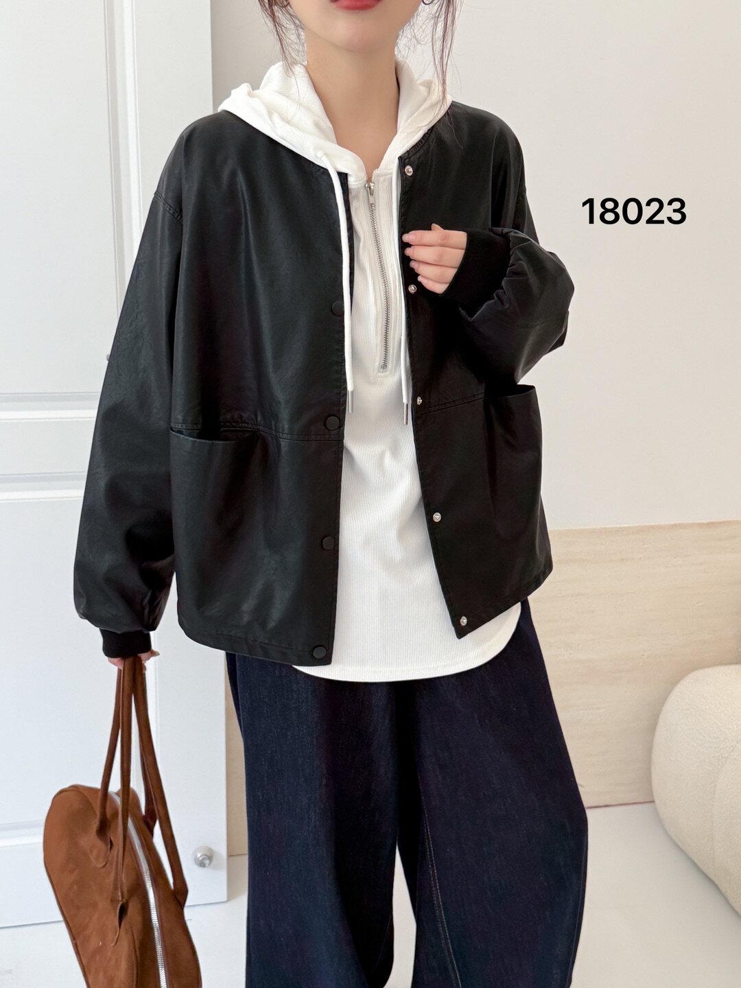 2026年春秋新款pu皮衣女短款棒球服外套宽松显瘦皮夹克外穿上衣