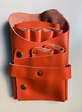 尾货清仓79元专业美发师真皮腰包剪刀腰包剪刀包橘色黑色原160元