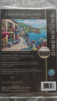 现货 美国进口Dimensions十字绣套件 Dim65093 海边咖啡馆 小金