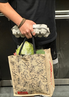 包邮澳洲超市Coles亚麻购物袋手提袋 买菜袋 带饭包 出片街拍道具