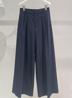 MM麦麦2026年春季新品女士简约宽松百搭直筒垂感西装休闲裤子女