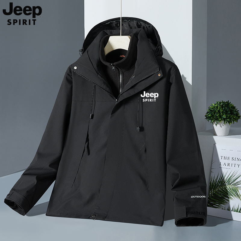 户外冲锋衣秋冬定制男女款制印logo三合一防风防水可脱卸工作服定