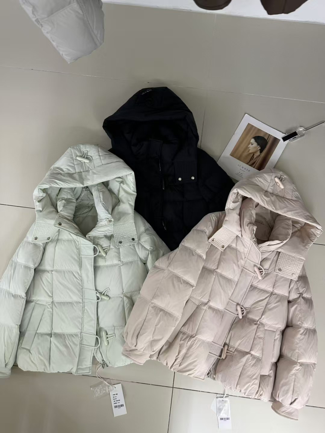 欧洲站90白鸭绒短款羽绒服女款冬季连帽加厚宽松外套5502