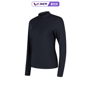 長袖 ASICS亞瑟士BASELAYER TEE女式 運動上衣彈力套頭圓領(lǐng)T恤
