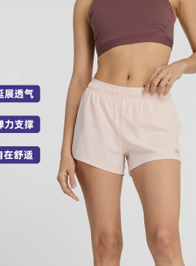 NEW BALANCE女针织短裤NB运动休闲三分裤子百搭新款WS41269-BK