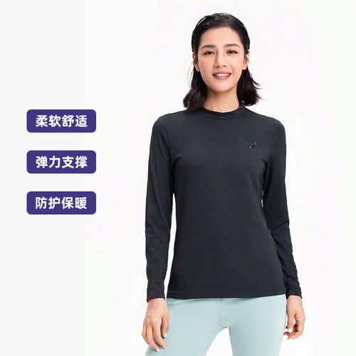 ASICS亚瑟士女式弹力套头圆领T恤