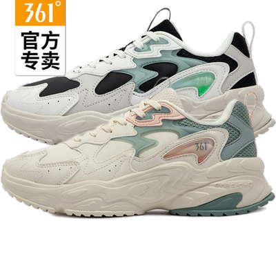 361度秋季女新款革面复古休闲鞋