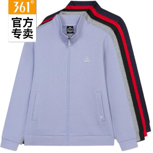 361度女款秋季开襟保暖针织卫衣