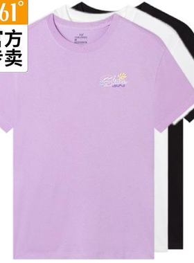 361度女士休闲T恤新品2024夏季针织运动衫女子圆领短袖56Z429001A