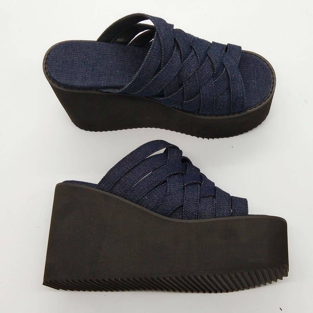 antaina松糕厚底鞋编织潮鞋拖鞋坡跟防水台女鞋韩版潮鞋增高鞋,女鞋,一字拖,淘宝优惠券,粉丝福利购,淘宝优惠卷