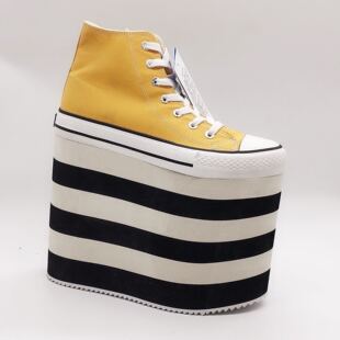 潮流时尚 增高鞋 板鞋 松糕厚底鞋 高帮鞋 休闲板鞋 街拍款 子268 女鞋