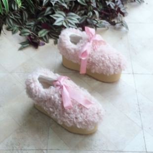 antaina松糕厚底厚毛毛鞋 休闲百搭潮流7635a 及踝靴欧洲风时尚